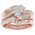 thumbnail image 1 of Rose Gold Promise Rings Delicate Design Knot Set Diamond Fashion Ring Light Luxury High Grade Ring, 1 of 3