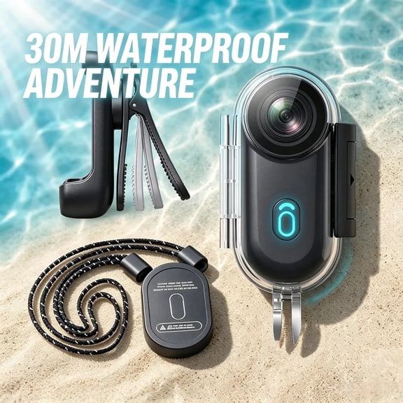 JETO Cámara de Acción de 32GB Estuche Impermeable 1080P HD Clip Magnético Cámara de Bolsillo para Exteriores