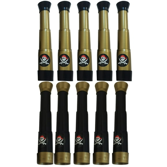 10 pcs Collapsible Telescope Monocular Telescope Pirate Telescope Toy Plastic Small Telescope