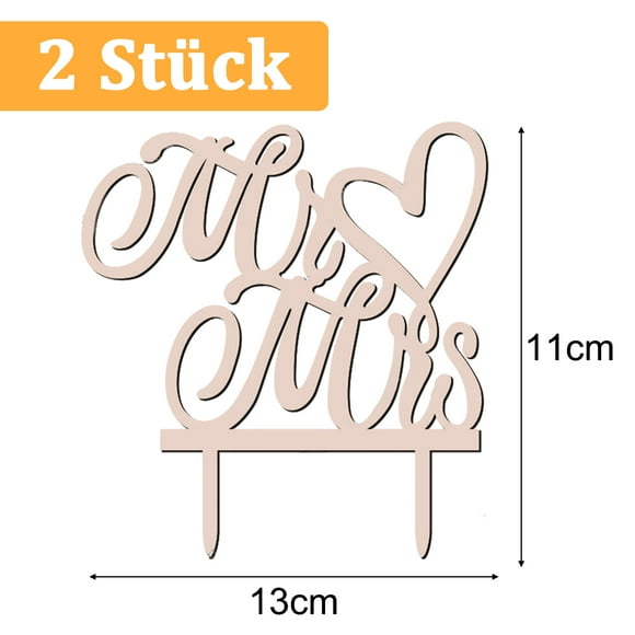 Elegant Wooden Cake Topper, Wedding Cake Decoration With Unique Design, Fits Large And Multi-Tiered Wedding Cakes