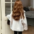 thumbnail image 5 of NAISIBABY Girls Faux Fur Coat, Classic Lapel Thermal Lined Double-Breasted Winter Fashion Warm Coat White 5T, 5 of 7
