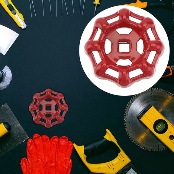 Hemobllo 2-Pack Red Cast Iron Shower Valve Knob Replacement Handles for Home Water Shutoff Control