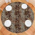 thumbnail image 2 of Brown and Black Leopard Print Round Fitted Tablecloth with Elastic Edge,Dining Table Cover Waterproof,Outdoor Round Tablecloth for Camping,Dining,Indoor and Outdoor, 2 of 7