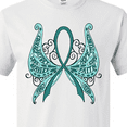 thumbnail image 4 of Inktastic Ovarian Cancer Awareness with Butterfly Ribbon Words T-Shirt, 4 of 5