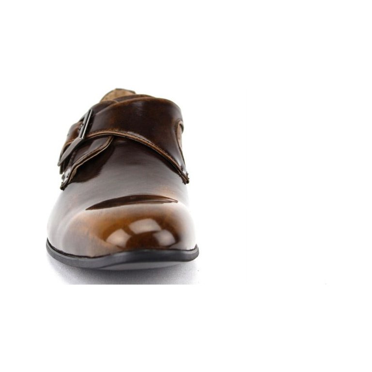 Majestic Collection Tan Leather Single Monk Strap Dress Shoes Majestic Men main image 4