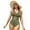 Army Green, variant on FLMEI Womens One Piece Swimsuits Womens Mesh Bikini High Waisted Bathing Suit Solid Colour Swimwear for Womens S-XXL