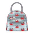 thumbnail image 1 of Fotbe Cute Red Crabs With Nautical Bolsa de Almuerzo con Estampado, Lonchera Aislada, Contenedor de Comida Reutilizable Tipo Cooler a Prueba de Fugas, 1 of 6