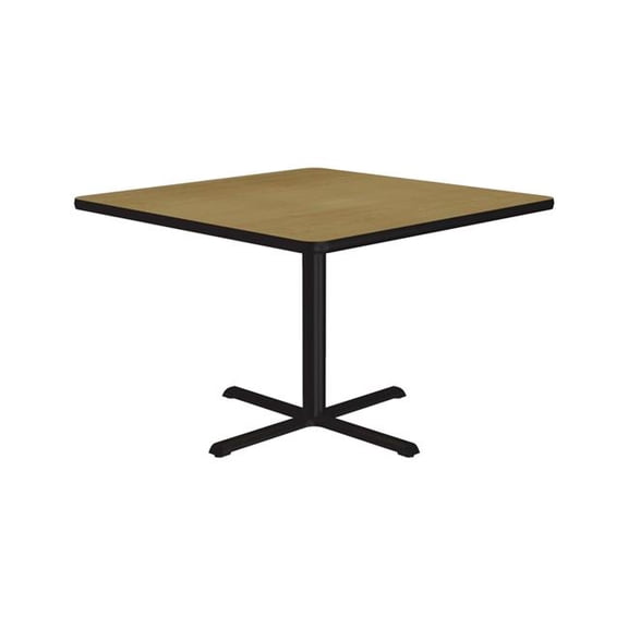 Correll SXT42S-16-98-16 42 in. X-Base High Pressure Laminate Cafe & Breakroom Table with Stamped Steel Base - Fusion Maple - Square