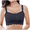 Black, variant on Women Casual Removable Straps Breathable Underwear Everyday Bras Two Ways To Wear Padded Bras