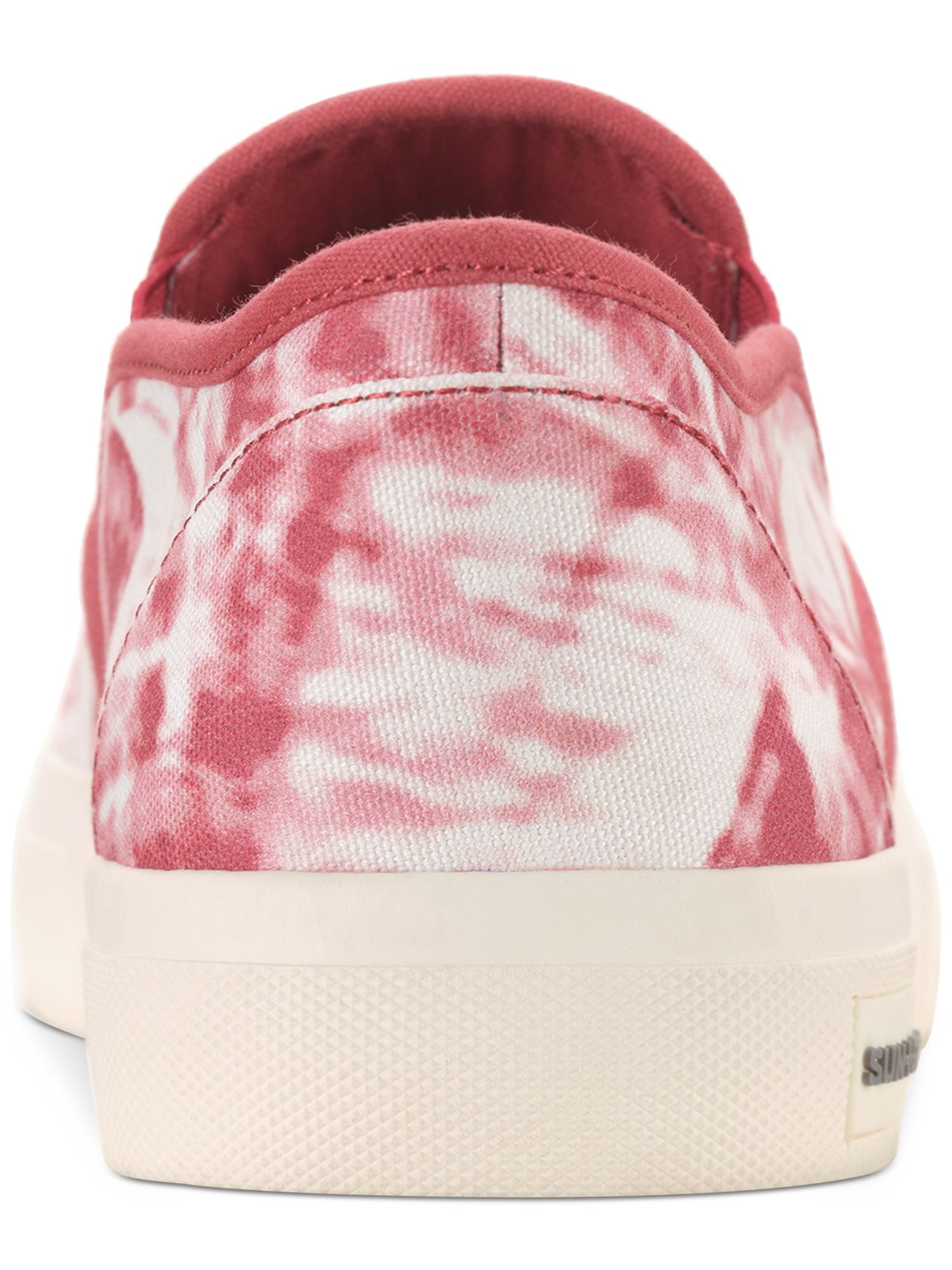 SUN STONE Mens Red Goring Reins Round Toe Platform Slip On Sneakers Shoes 11 M SUN STONE Mens Red Tie Dye Goring Cushioned Reins Round Toe  main image 2
