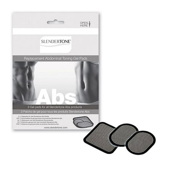Slendertone Replacement Gel Pads for All Abdominal Belts, 3 Sets (9 Gel Pads)
