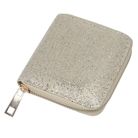 MLINS  Clutch Wallet Bags for Women Zipper Coin Purse Golden Color Short