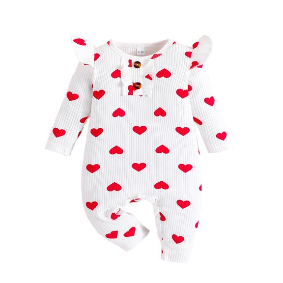 Sngxgn Baby Girl Romper Long Sleeve Jumpsuit Outfit Striped Ribbed Clothes for Girls(White,3)