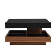 thumbnail image 4 of Tcbosik Small Coffee Table with Rotating Top and 3 Detachable Trays, Cocktail Table for Small Space, Center Table for Living Room, Reception Room, Black, 4 of 9