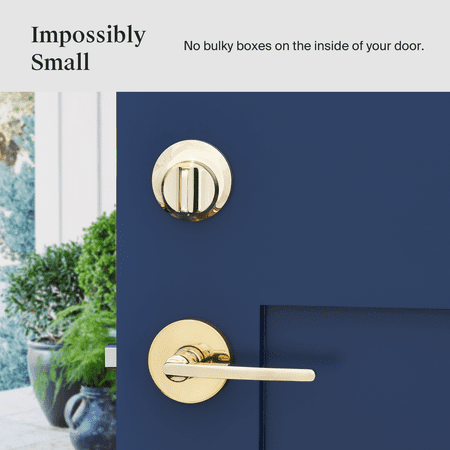 Level - Touch Edition Smart Lock Bluetooth Replacement Deadbolt with App/Key/Voice Assistant Access - Polished Brass