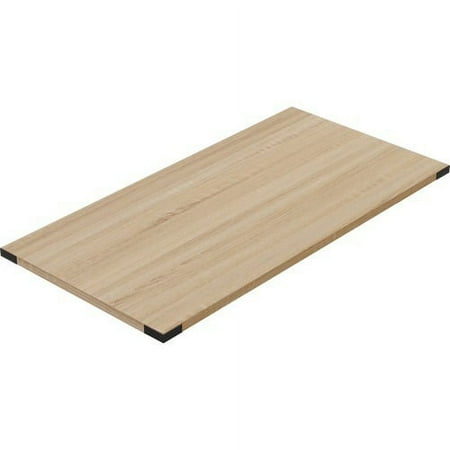 UPC: 0198860784625 | Safco Mirella Free Standing Desk with Modesty Panel 72  x 36 1.6  Top – Box Drawer(s) – Material: Particleboard – Finish: Sand Dune  Laminate