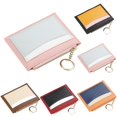thumbnail image 3 of Women Card Wallet Color Patchwork Card Purse Coin Purse Credit Card Holder, 3 of 5