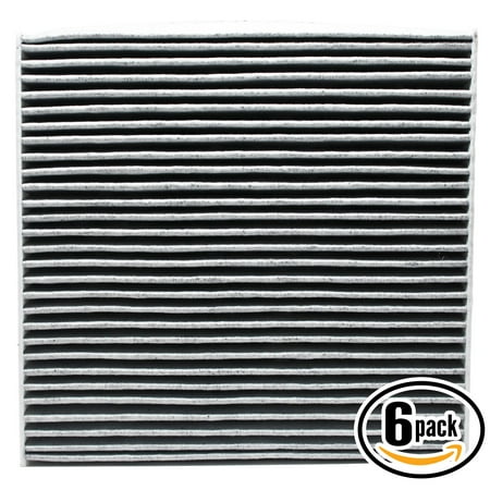 E30 Carbon - 6-Pack Replacement Cabin Air Filter for 2008 HONDA ACCORD L4 2.4L 2354cc Car/Automotive - Activated Carbon, ACF-10134