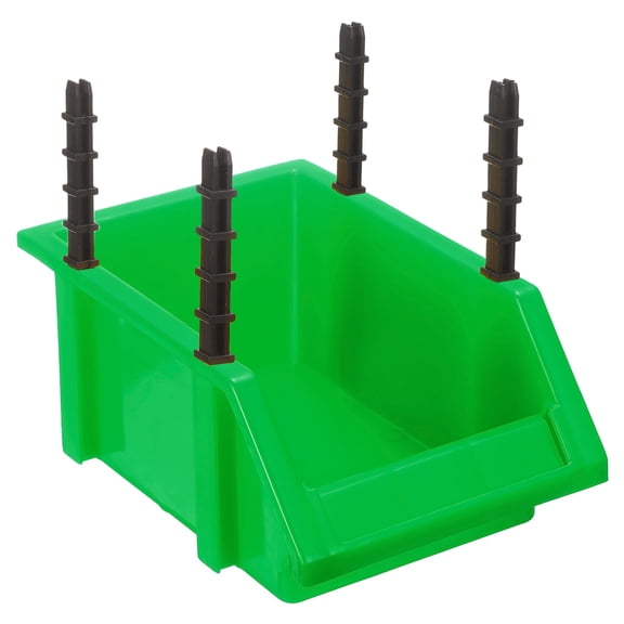 Uxcell Plastic Shelf Bins 5.9" x 3.9" x 3" Wall Mounted Storage Bins, Green