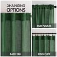 thumbnail image 3 of Cortinas MIULEE de lino semitransparente, 104 x 305 cm, color verde esmeralda, 3 of 7