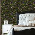 thumbnail image 2 of Peel and Stick Wallpaper Moss Covered Stones Purple Wildflowers Forest Wall Mural 23.6in x 9.8ft Self Adhesive Removable Wall Paper Renter Friendly Wallpaper for Bedroom Livingroom Office Studio, 2 of 8