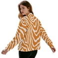 thumbnail image 3 of DISNIMO Zebra Stripe Printed Sweatshirts for Women Long Sleeve Jackets Warm Outwear Zip Up Sweatshirts with Pockets, L, 3 of 7