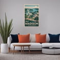 thumbnail image 5 of Wisconsin State Capitol Classic Poster Retro Madison Cityscape with Lakeside Views Canvas Poster, 5 of 8