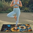 thumbnail image 4 of Xixirimido Blue Butterfly Sunflower Print Car Accessories Sweat Towel Seat Cover Universal Non-Slip for Car Truck SUV Athletic Running Towel for Workout Outdoor Sport Activities2Pack, 4 of 8