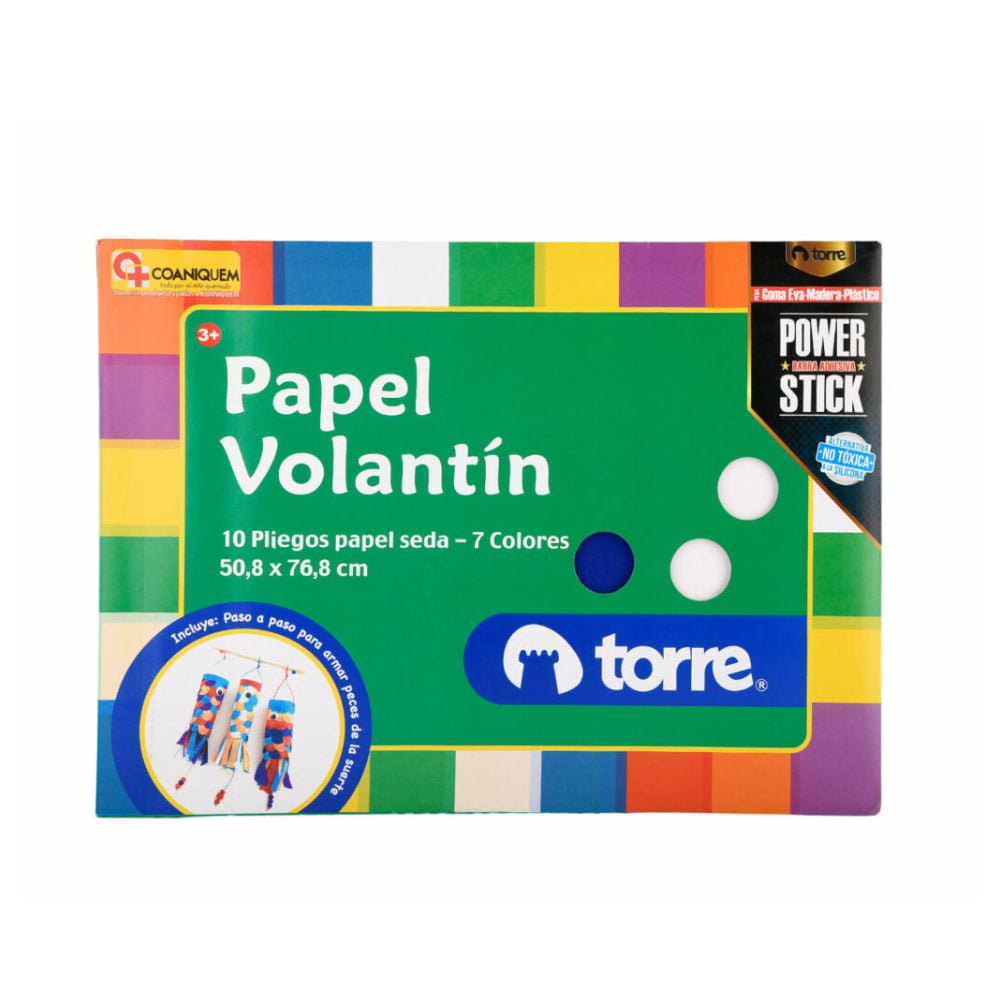 Papel Volantín 10 Pliegos / 7 Colores 50.8X76.8Cms