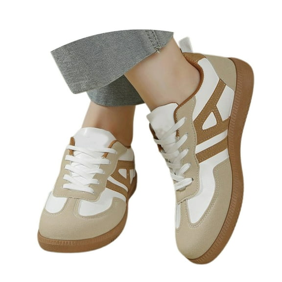 Women's Tennis Sneakers Walking Flat Low-Top Casual Lace-Up Orthopedic Sneakers For Women Comfort Vintage Sneakers with Walking Sports Work Traval