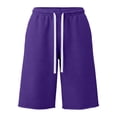 thumbnail image 2 of Resicozy Baggy Sweat Shorts Men 2026 Cotton Y2k Shorts Casual Under Knee Shorts Hem Gym Shorts with Pockets Purple XL, 2 of 6