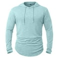 thumbnail image 4 of Ahabrexf Sleeves for Men, Fashionable Solid Color Hooded Drawstring Sports Shirt, 4 of 6