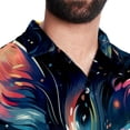 thumbnail image 5 of Cat Men's Short Sleeve Spread Collar Button Down Beach Print Casual Shirts, 5 of 6