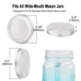 thumbnail image 5 of 4pcs Stainless Steel Wide Mouth for Mason Jar Lids Canning Jars Top Food Storage, 5 of 7