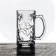thumbnail image 3 of Vasos con textura de estrella y asa, 13.9 oz, transparentes, sin plomo, congelables, for agua, té, leche, cerveza y jugo., 3 of 6