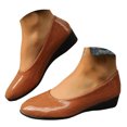 thumbnail image 3 of Women Casual Shoes Slip On Shoes Flat Loafers Casual Footwear Soft Non Slip Leather Upper Versatile Style For All Season Daily Wear ,Us Size:7.5, 3 of 6