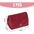 thumbnail image 2 of Mini Velvet Jewelry Storage Boxes Arch Shaped Jewelry Case for Earrings Rings Storage Dark Red 6.2x3.3x4cm, 2 of 9