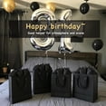 thumbnail image 3 of Black  Bags with Handles & Tissue Paper - 8x5x10 Inch 4 Pack Medium Paper  Bags for Men Women, Mother's Day, Father's Day, Birthdays, Weddings,  Showers (Black - 4 count), 3 of 6