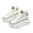 White, variant on Women's High top Thick Soled Sneakers Fashion Lace up PU Leather Ankle Shoes with Zipper