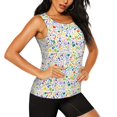 thumbnail image 2 of Fotbe Education And Science Blusas Sin Mangas para Mujer – Estilo Casual, Corte Suelto, Slim-Fit, Cuello Redondo Deportivo, Tops de Verano para Gimnasio y Yoga-Small, 2 of 7