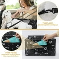 thumbnail image 5 of Asunby Foldable Dog Car Seat, Waterproof Dog Car Booster Seats Portable Pet Booster Travel Safety Protector for S/m Dogs, Puppies, Bones & Footprints Black, 5 of 11