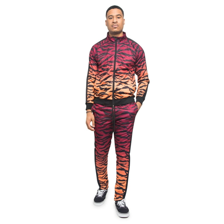 Men's Paisley Gradient Ombre Track Suits 2 Piece Sweatsuit Set S~5XL  ST803EY