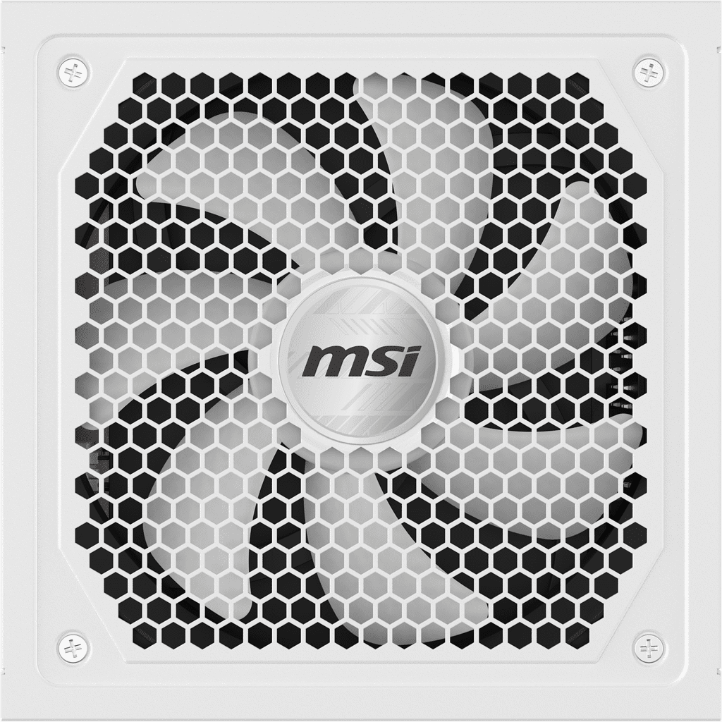 MSI MAG A1000GL PCIE5 WHITE Gaming Power Supply, Full Modular, 80 Plus Gold-certified 1000W, Active PFC, ATX 3.1 Compatible, PCIe 5.1 Ready PSU