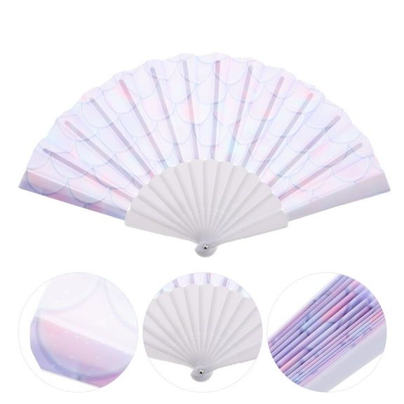 Worgeous Folding Hand Fan Decorative Foldable Chinese Fan for Women Girls Vintage Handheld Fabric Fan Decorations for Wedding Holiday Party
