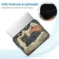 thumbnail image 2 of FORMRS 15-15.6 inch Laptop Sleeve Case Soft Carrying Quilted Computer Bag Cover, Black Halloween Cat, 2 of 7