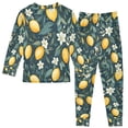 thumbnail image 2 of FORMRS Long Sleeve Top and Pants Pajama Set for Niños 2-Piece Sleepwear, Sizes 18M-8Y, Blue Floral Lemons, 2 of 6