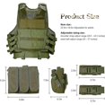 thumbnail image 4 of Chaleco táctico militar de malla, chaleco de combate con cinturón para Airsoft Military Cs Game-Green, 4 of 5