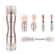 thumbnail image 1 of 4 in 1 Makeup Brush Set, Eyeshadow Eye Lip Face Concealing Blush Foundation Brush Brochas De Maquillaje Mini Travel Makeup Brushes (rose gold brush), 1 of 4