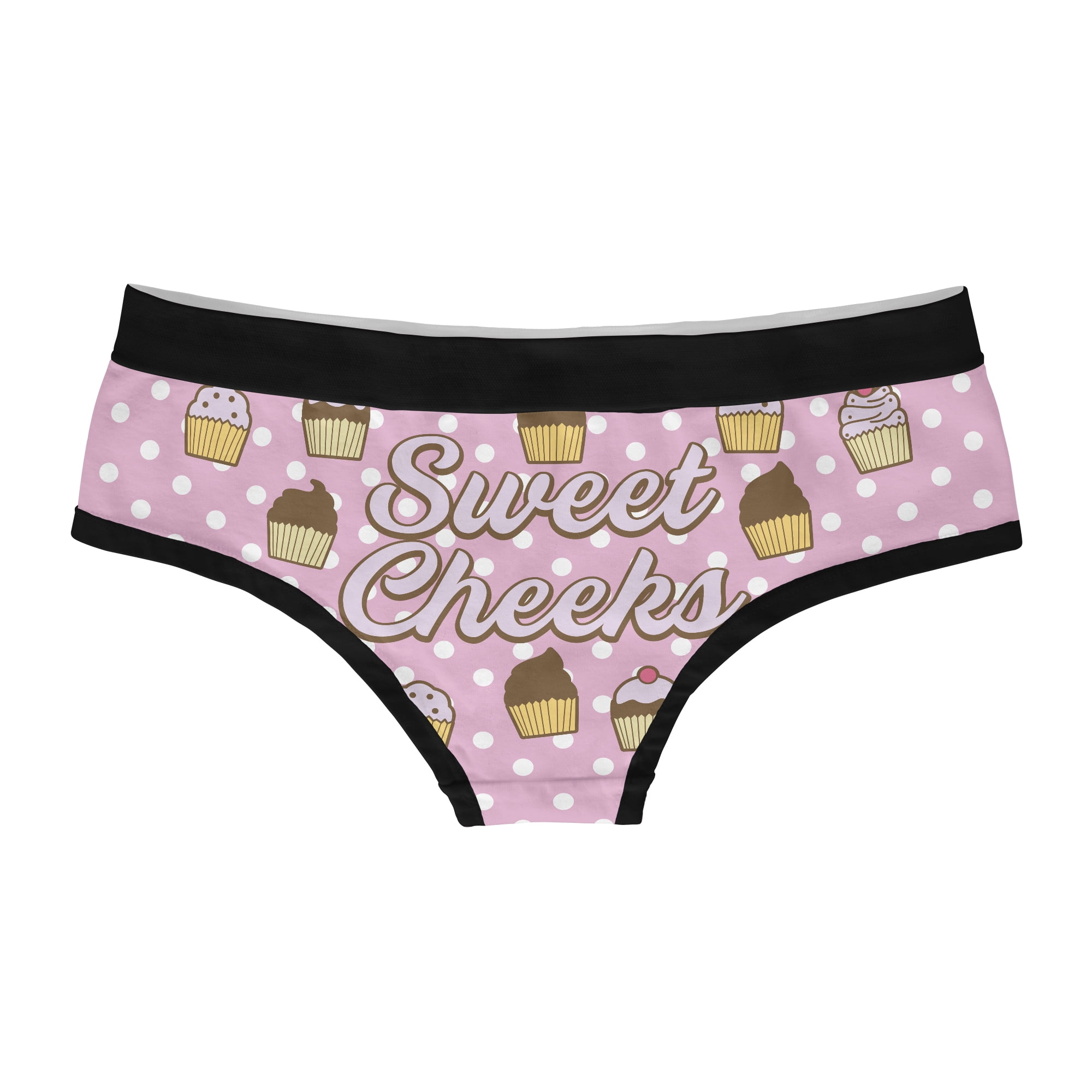 Sweet Cheeks Womens Panties Cute Cupcake Bikini Brief Graphic Underwear  Ladies 