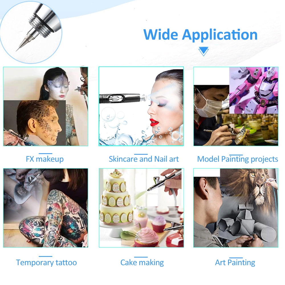 Airbrush Kit,Airbrush Makeup Tattoo Spray Pump Handheld Pump Handheld Airbrush Compressor Spray Pump Kit Portable Usb Airbrush Kit Portable Airbrush Compressor Airbrush Compressor Spray Jinmie